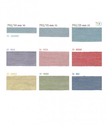 Nastro lino rotolo da 20 mt largo mm 25  / 792/25