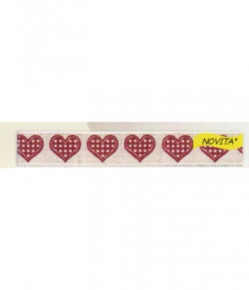 Nastro stampato 100 % cotone altezza cm 1-5 rotolo da 20 mt / st16