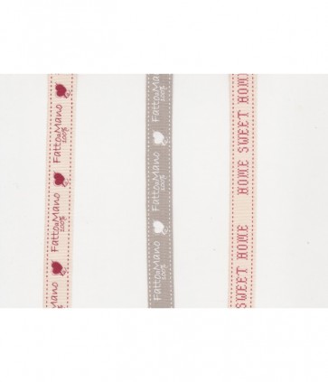 Nastro stampato 100 % cotone altezza cm 1-5 rotolo da 20 mt / st5