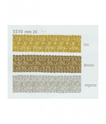 Passamaneria agramano lame' pezza da 20 mt / 5510