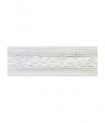 Passamaneria con rose cm 6 pezza da 6-5 mt / 3480/4