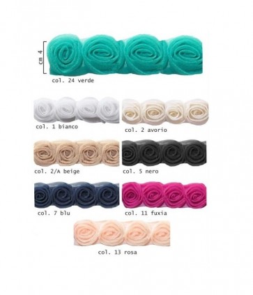 Passamaneria organza 80% polyester 20% plast cm 4 confezione  da 6-75 metri  / 452