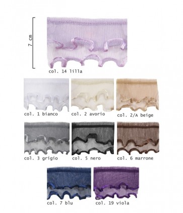 Passamaneria organza plisse confezione da 4-5 mt / 192