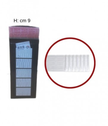 Riloga trasparente cm 9 dritta multitasca rotolo da 50 mt / 201/90/tr