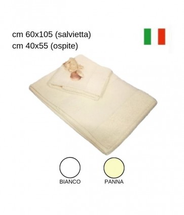 Set di asciugamani da bagno salvietta (cm 60x105) ospite (cm 40x55) / ba00062