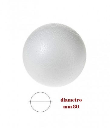 Sfere polistirolo mm 80 confezione da 23 pezzi / 816/80