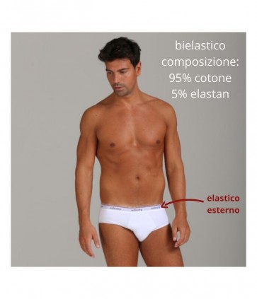 Slip uomo bielastico con elastico a vita  esterno 95% cotone 5% elastan / 004