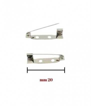 Spilla base forata cucibile mm 20 busta da 24 pezzi / 451