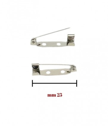 Spilla base forata cucibile mm 25 busta da 24 pezzi / 452