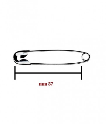Spille sicurezza misura 5 mm 57 scatola da 144 pezzi-argento- / made italy