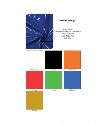 Tessuto bondage 70% poliammide 30% poliuretano pezza da 15 metri