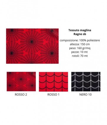 Tessuto maglina ragno 100% poliestere pezza da 10 metri