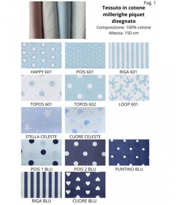 Tessuto millerighe piquet disegnato h cm 150 ok