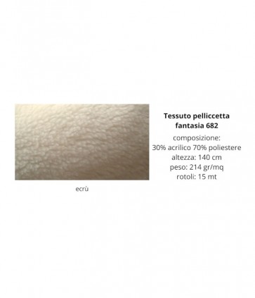 Tessuto pelliccetta 30% acrilico 70% poliestere pezza da 15 metri / 682