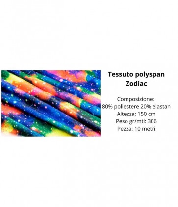 Tessuto polyspan 80% poliestere 20% elastan pezza da 10 metri / zodiac