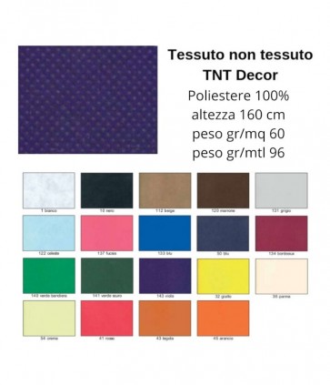 Tnt tessuto non tessuto cm 160 polipropilene 100% peso 60 gr per metro quadro