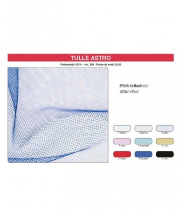 Tulle laminato alt 300 cm / astro