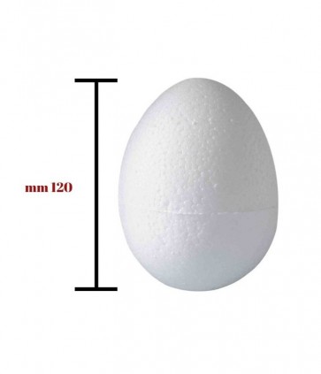 Uova in polistirolo h 120 confezione da 15 pezzi