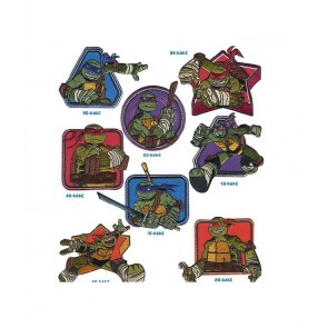 Applicazione termoadesiva tartaruga ninja ricamati h cm 4 l cm 7 circa confezione da 8 pezzi / 3464