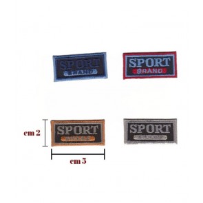 Applicazione termoadesivetessuto colori assortiti confezione da 4 pezzi h 2 cm l 5 cm circa / 400/a