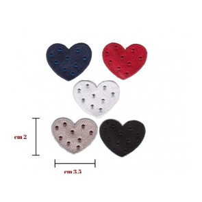 Applicazione termoadesivetessuto confezione da 5 pezzi h 2 cm l 3-5 cm circa / 738/b