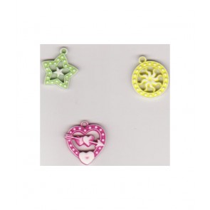 Ciondolini charms confezione da 25 pezzi colori assortiti / 800