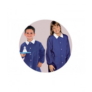 Grembiule tinta unita ragazzo elementare colore azzurro / h200 ambrosino