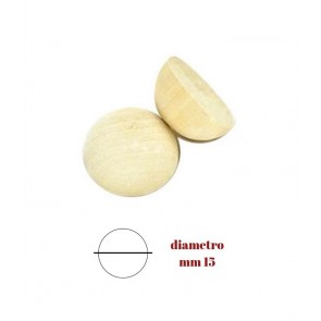 Mezze perle legno mm 15 confezione da 50 pezzi / 180/16