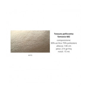 Tessuto pelliccetta 30% acrilico 70% poliestere pezza da 15 metri / 682