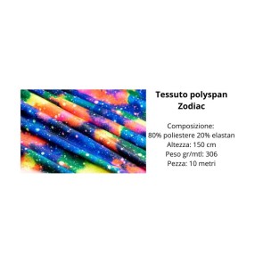 Tessuto polyspan 80% poliestere 20% elastan pezza da 10 metri / zodiac