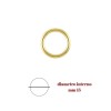 Anelli per tende in ottone mm 15 dentro mm 20 fuori scatola da 100 pezzi / 521113