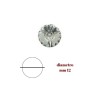 Bottone swarovski diametro mm 12 crystal(001) scatola da 48 pezzi / 1/bt3015