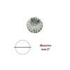Bottone swarovski diametro mm 27 crystal(001) scatola da 8 pezzi / 1/bt3015