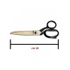 Forbice manico nero n.8 lunghezza cm 20 / 7368