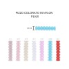Pizzo colorato in nylon mm 15 rotolo da 25 metri / p1015