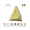 Sacchetto con fascia in tela aida e laccio con ferma cordone dimensione 36 x 45 cm / sa14ta