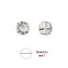 Strass castone piatto mm 7 ss34 crystal confezione da 24 pezzi da cucire / 3/3pi34