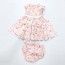 Vestito smanicato con mutandina rosa neonato femminuccia primavera estate taglia 12 mesi