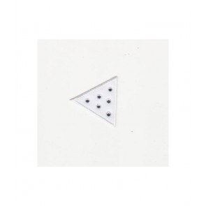 Applicazione termoadesiva tessuto con strass forma triangolo cm 3 x 3  confezione da 6 pezzi / 7073